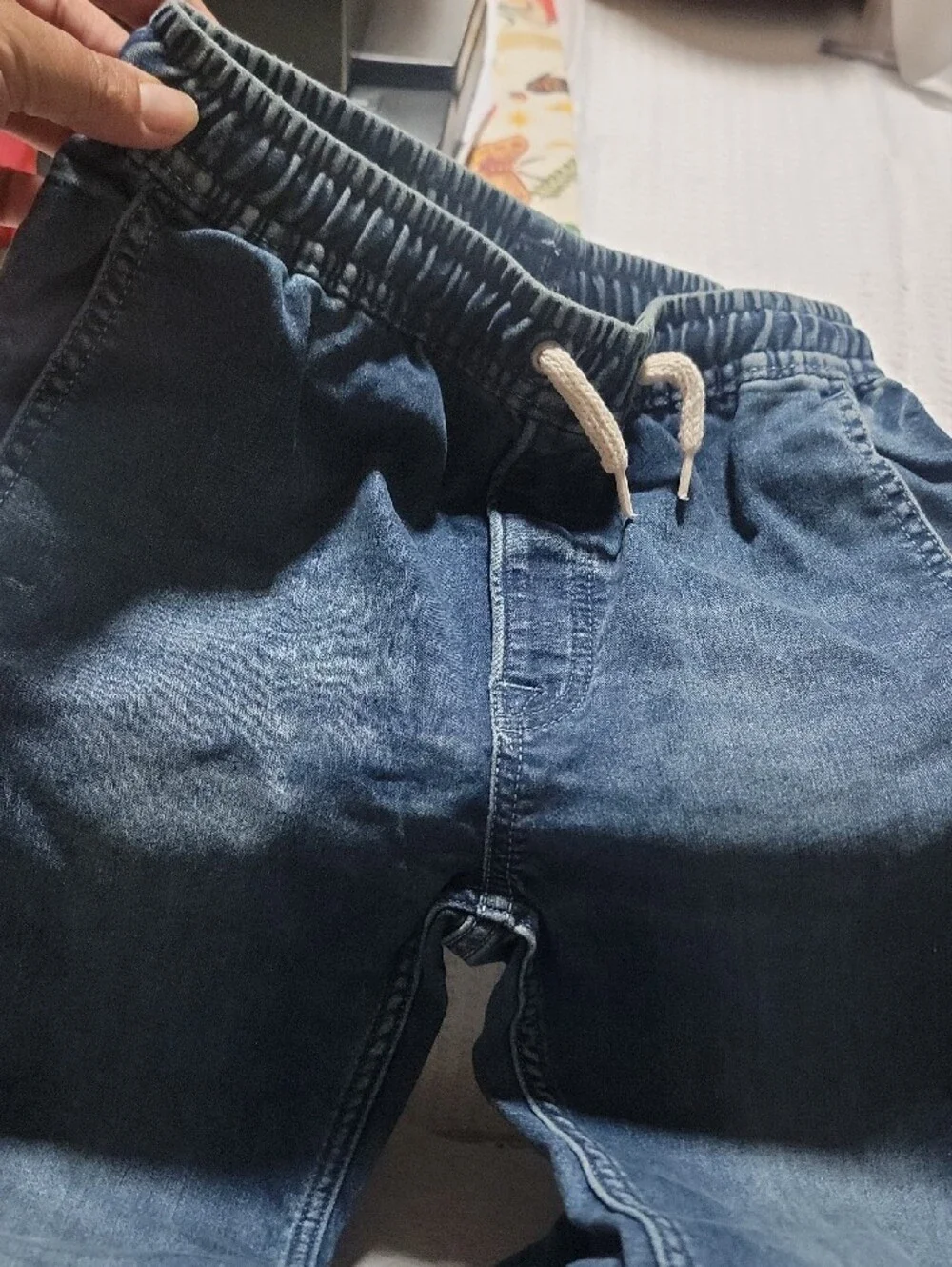 GAP Kids Relaxed Blue Drawstring Waist Jeans Size 1 Regular Brand New